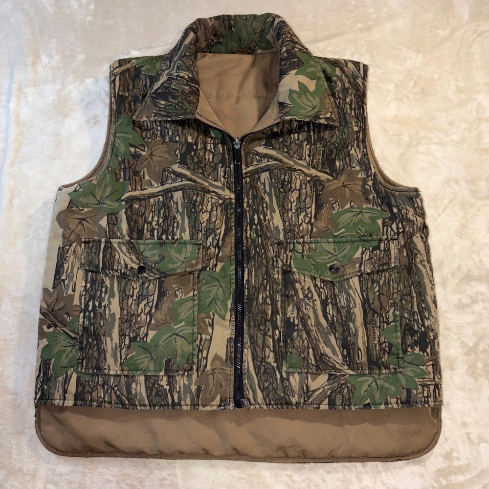 Winchester Conceal Trebark Camo Reversible Hunting Vest Mens Large Puffer